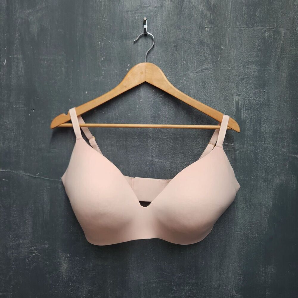 Knix Wingwoman Contour Bra Wireless Size 8 Fits 40D 42D 40DD 42DD 40E Warm Sand